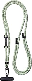 Adjustable Phone and Key Lanyard in Green