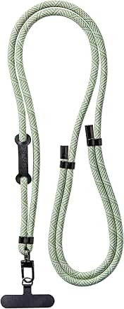 Adjustable Phone and Key Lanyard in Green