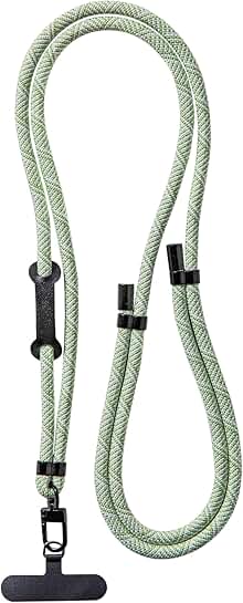 Adjustable Phone and Key Lanyard in Green