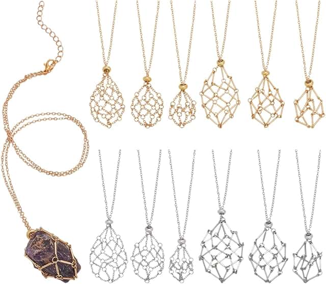 12pcs Crystal Necklace Holders for DIY Jewelry