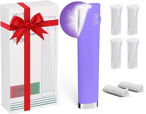 Electric dermaplaning tool with LED light and 3 speeds
