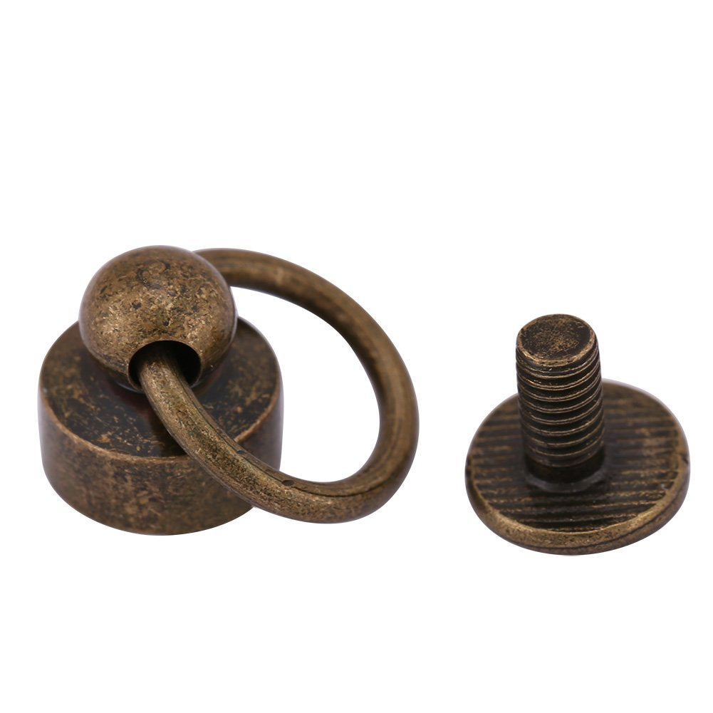 20pcs 8mm Bronze Chain Bag Rivets and Screws Set