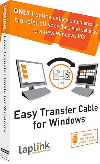 Easy Transfer Cable for Windows with Software and USB Cable