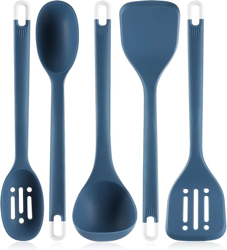 13-inch Heat-Resistant Silicone Kitchen Utensil Set