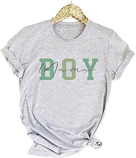 Casual Women's Boy Mom Letter Printed T-Shirt