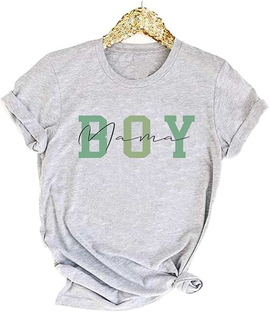 Casual Women's Boy Mom Letter Printed T-Shirt