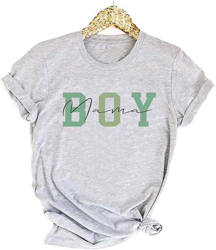 Casual Women's Boy Mom Letter Printed T-Shirt