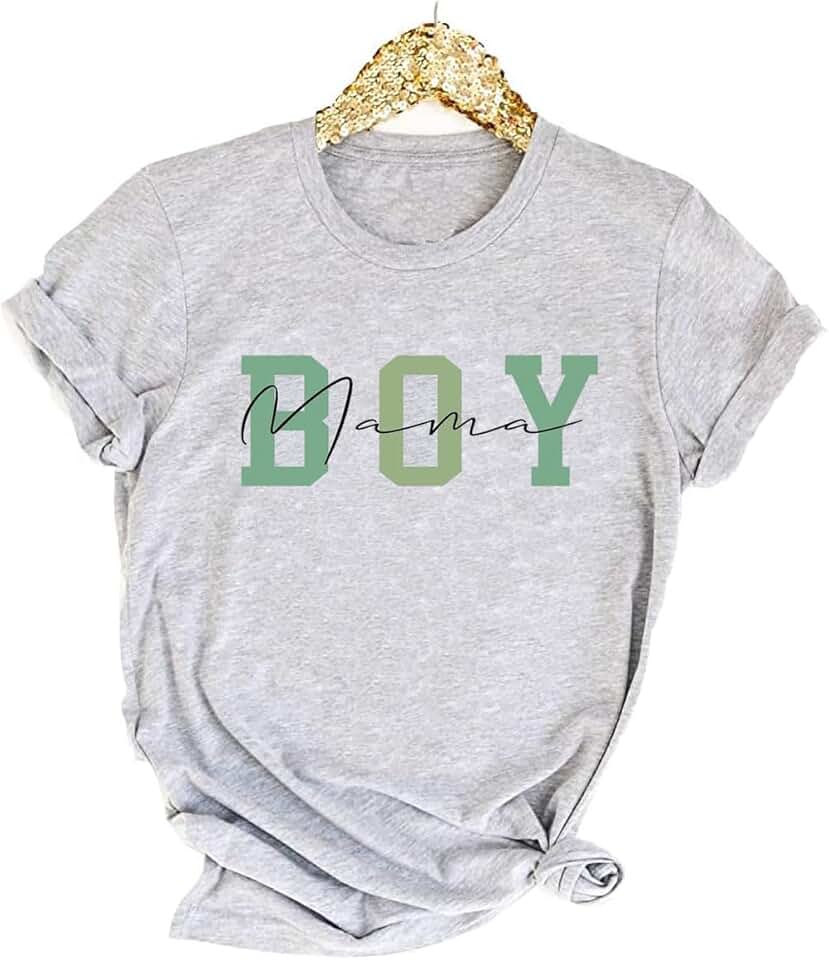 Casual Women's Boy Mom Letter Printed T-Shirt