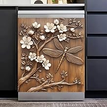 Rustic Farmhouse Dragonfly Dishwasher Cover 23x26 inches