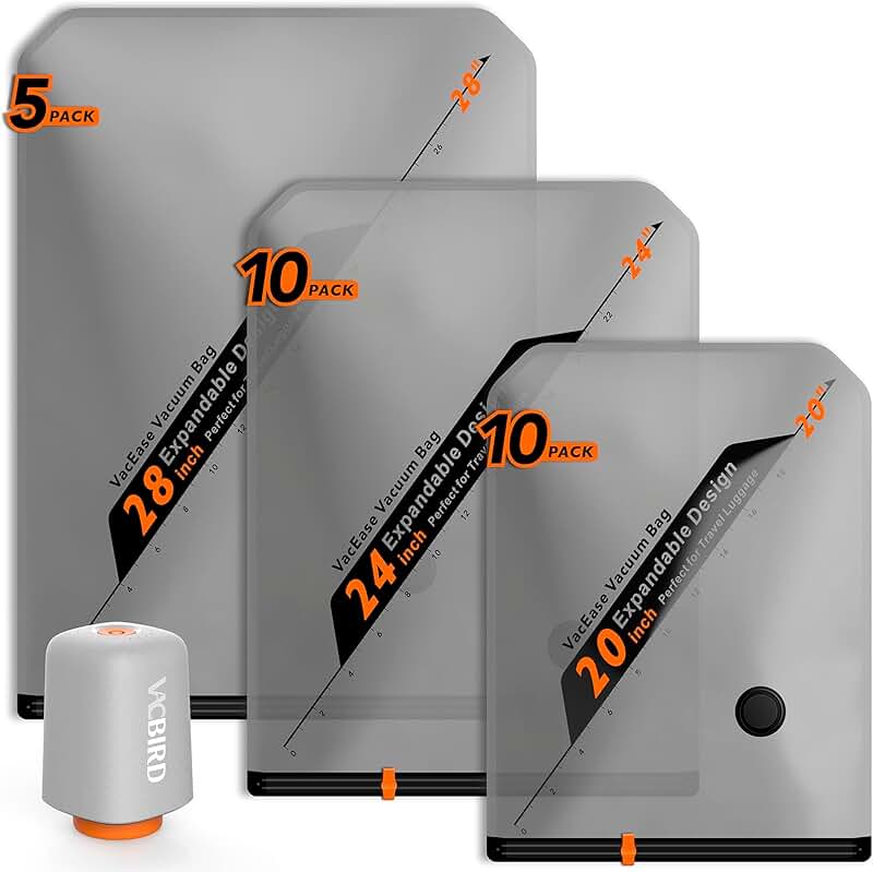 25 Pack Rechargeable Wireless Travel Storage Bags