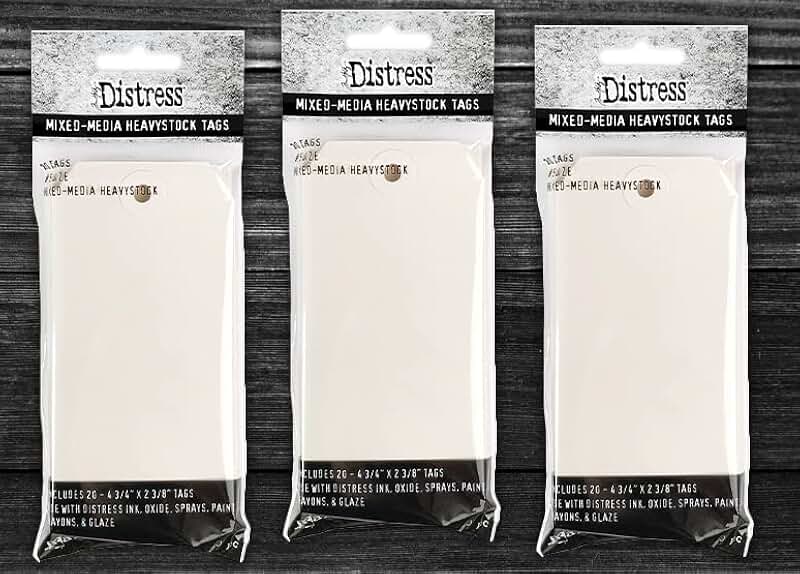 Mixed Media Heavyweight Tags, 3 Packs, 60 Tags