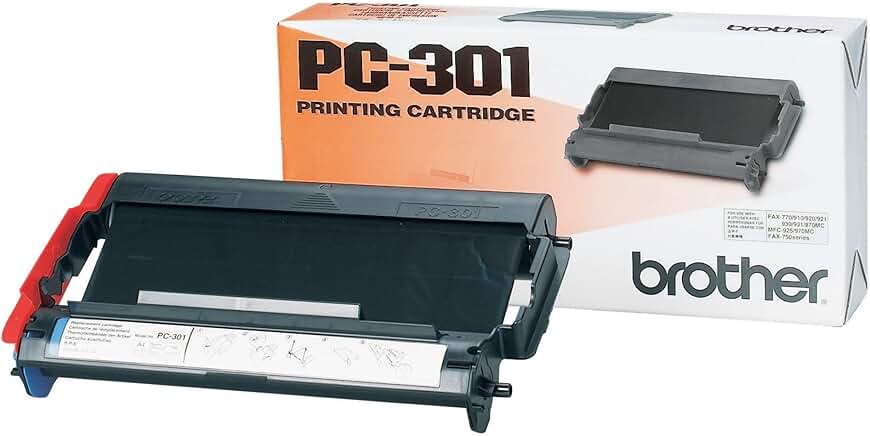 Black Fax and Printer Cartridge in Retail Packaging