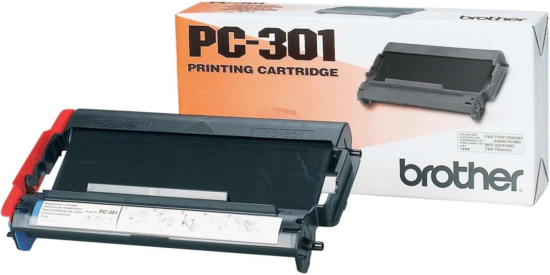 Black Fax and Printer Cartridge in Retail Packaging