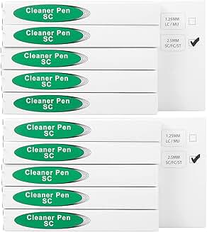 10 Fiber Cleaner Pens for 2.5mm Connectors, Over 800 Cleans
