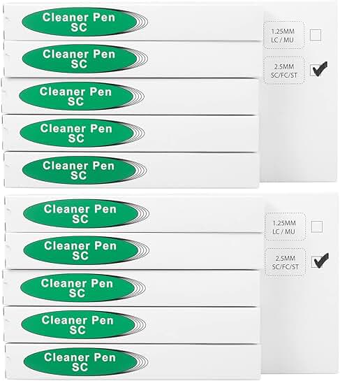 10 Fiber Cleaner Pens for 2.5mm Connectors, Over 800 Cleans