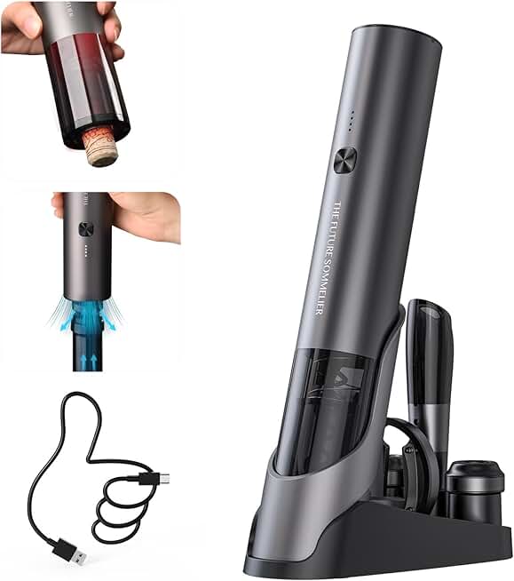 Rechargeable Electric Wine Opener Set with Accessories