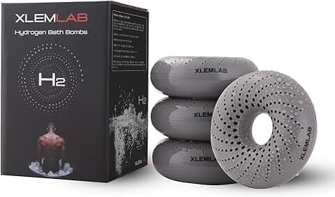 Hydrogen Bath Bombs for Men, Muscle Relief, 14 Days