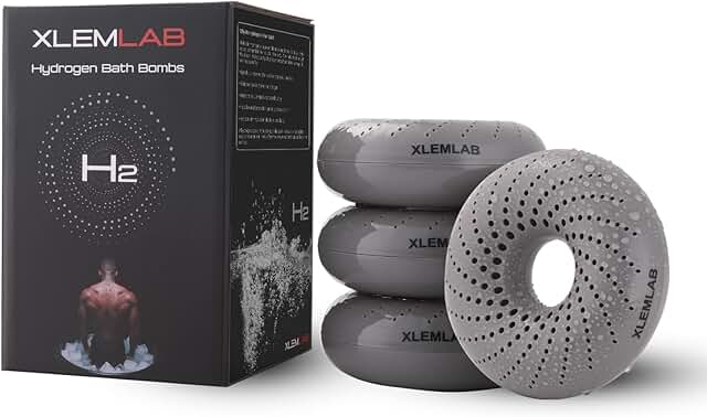 Hydrogen Bath Bombs for Men, Muscle Relief, 14 Days