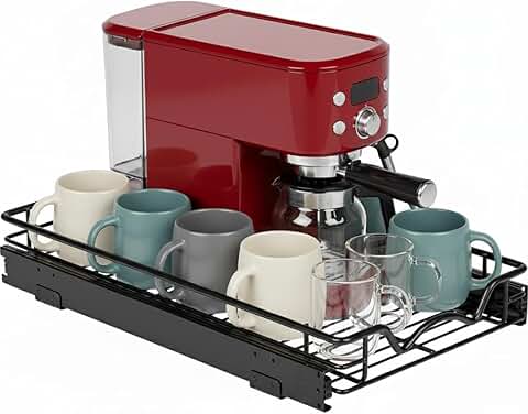 Heavy Duty Steel Pull-Out Cabinet Organizer, Black