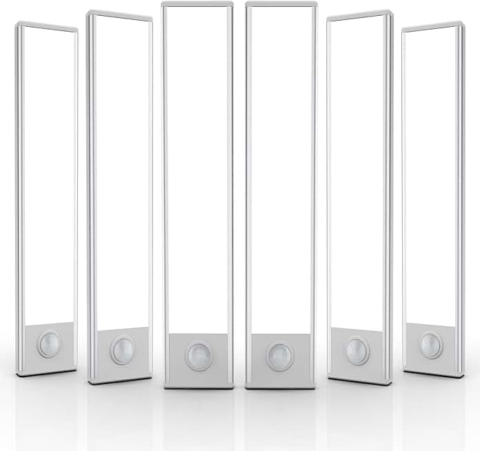 Wireless 6 Pack LED Under Cabinet Lights with Motion Sensor
