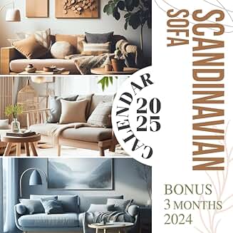 Scandinavian Sofa Calendar 2025 with Holidays and Notes