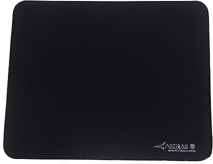 Large Black Gaming Mouse Pad, 19.29 x 16.54 Inches