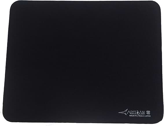 Large Black Gaming Mouse Pad, 19.29 x 16.54 Inches
