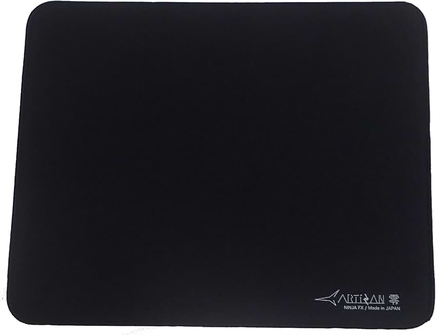 Large Black Gaming Mouse Pad, 19.29 x 16.54 Inches