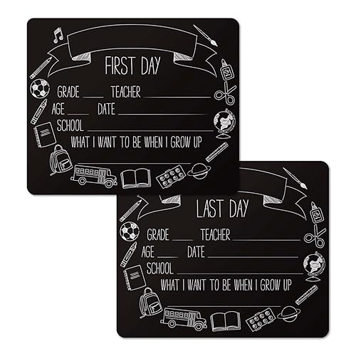 First and Last Day of School Chalkboard Sign Set