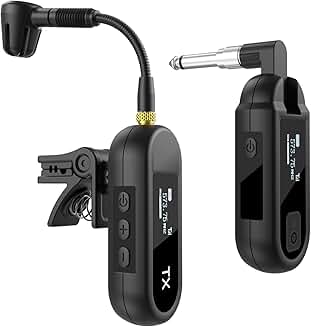 Wireless UHF Microphone System for Saxophone and Trumpet