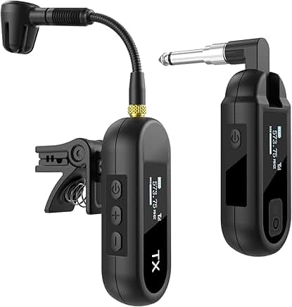 Wireless UHF Microphone System for Saxophone and Trumpet