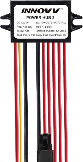 Motorcycle Power Distribution Hub for 5 Devices