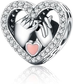 Sterling Silver Love Heart Charm for Bracelet
