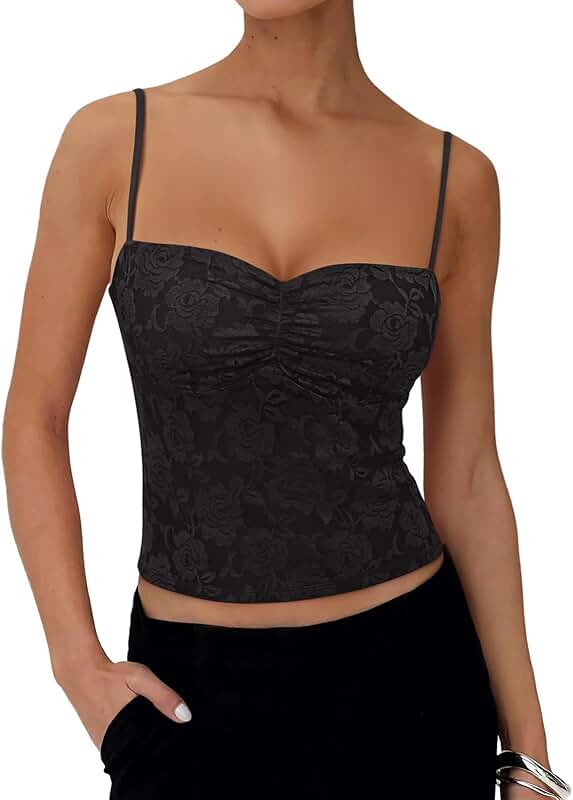 Summer lace backless tank top for women