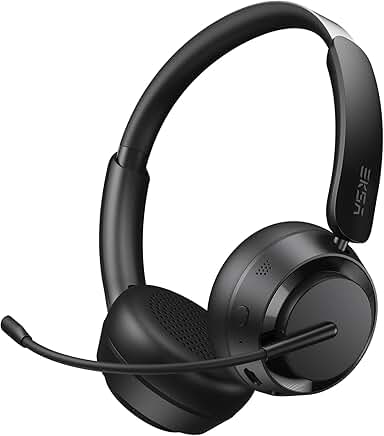 Wireless Bluetooth Headset with Mic, 25H Playtime