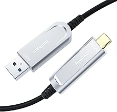 33FT USB A to C Fiber Optic Cable, 10Gbps, Active USB 3.2 Gen2