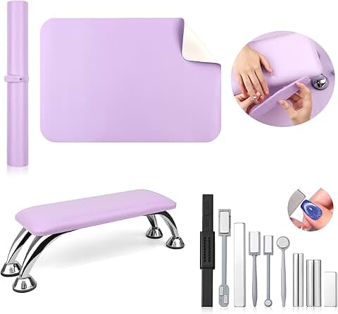 9-Piece Cat Eye Magnetic Nail Tool Set in Purple