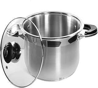 20 Quart Stainless Steel Stock Pot with Glass Lid