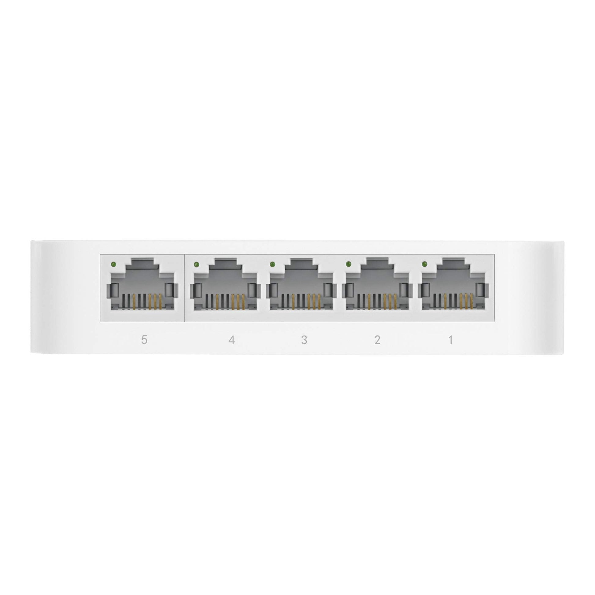 5 Port 10/100 Mbps Fast Ethernet Switch | Desktop Ethernet Splitter | Ethernet Hub | Plug & Play | Fanless Quiet | Desktop Design | Green Technology | Unmanaged (TL-SF1005D),White