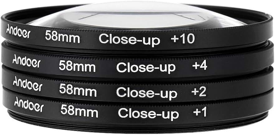 58mm Macro Close-Up Filter Set with Pouch