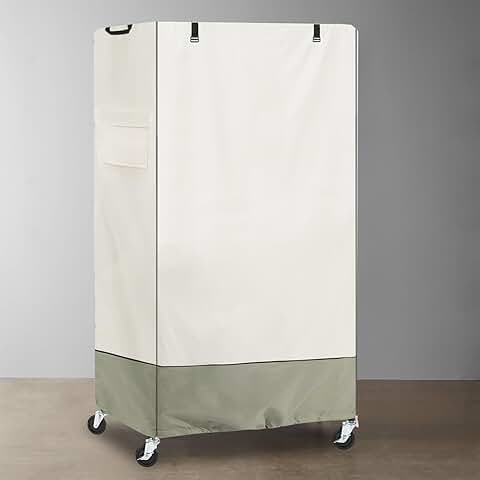 Waterproof Dustproof Cover for Wire Shelving, Beige