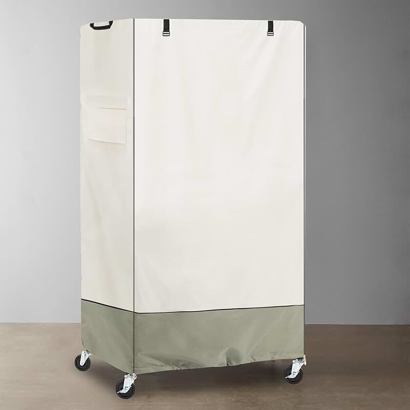 Waterproof Dustproof Cover for Wire Shelving, Beige