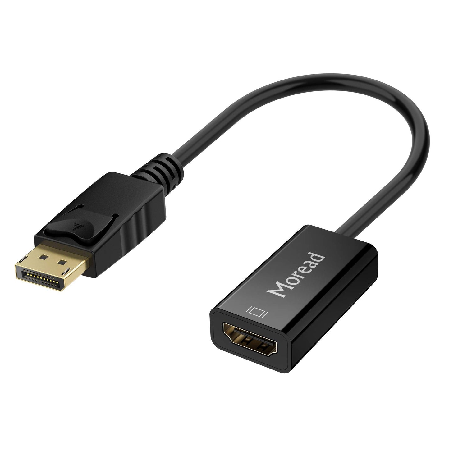 DisplayPort (DP) to HDMI Adapter, Gold-Plated Uni-Directional Display Port PC to HDMI Screen Converter (Male to Female) Compatible with HP, Dell, Lenovo, NVIDIA, AMD & More, Passive, Black