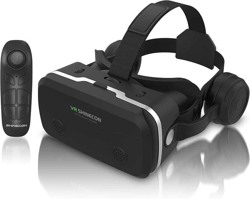 VR Headset with Remote for Phones 4.7-7 Inch