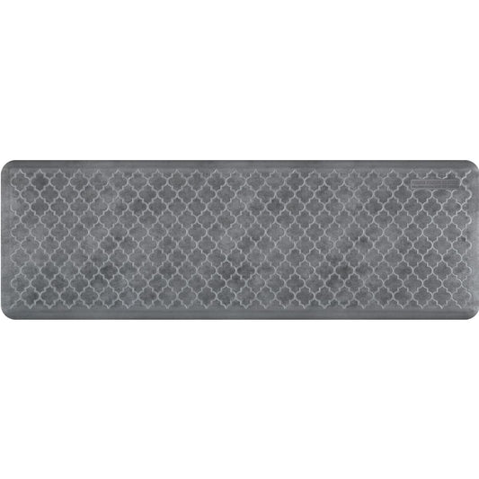 WellnessMats Trellis Anti-Fatigue Floor  Slate, 72 in. x 24 in. x in. Polyurethane  Ergonomic Support Pad for Home, Kitchen, Garage, Office Standing Desk  Water Resistant, Non-