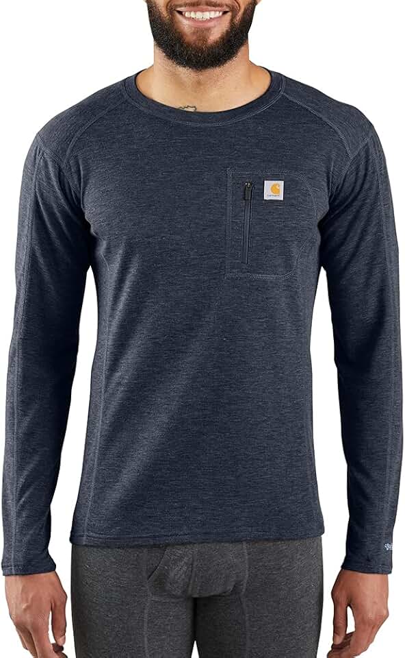 Men's Midweight Synthetic Merino Wool Base Layer Top