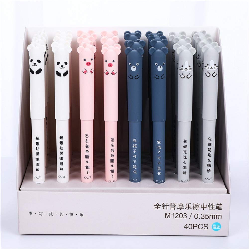 8 Pack Kawaii Cartoon Animal Gel Ink Pens for Kids and Students