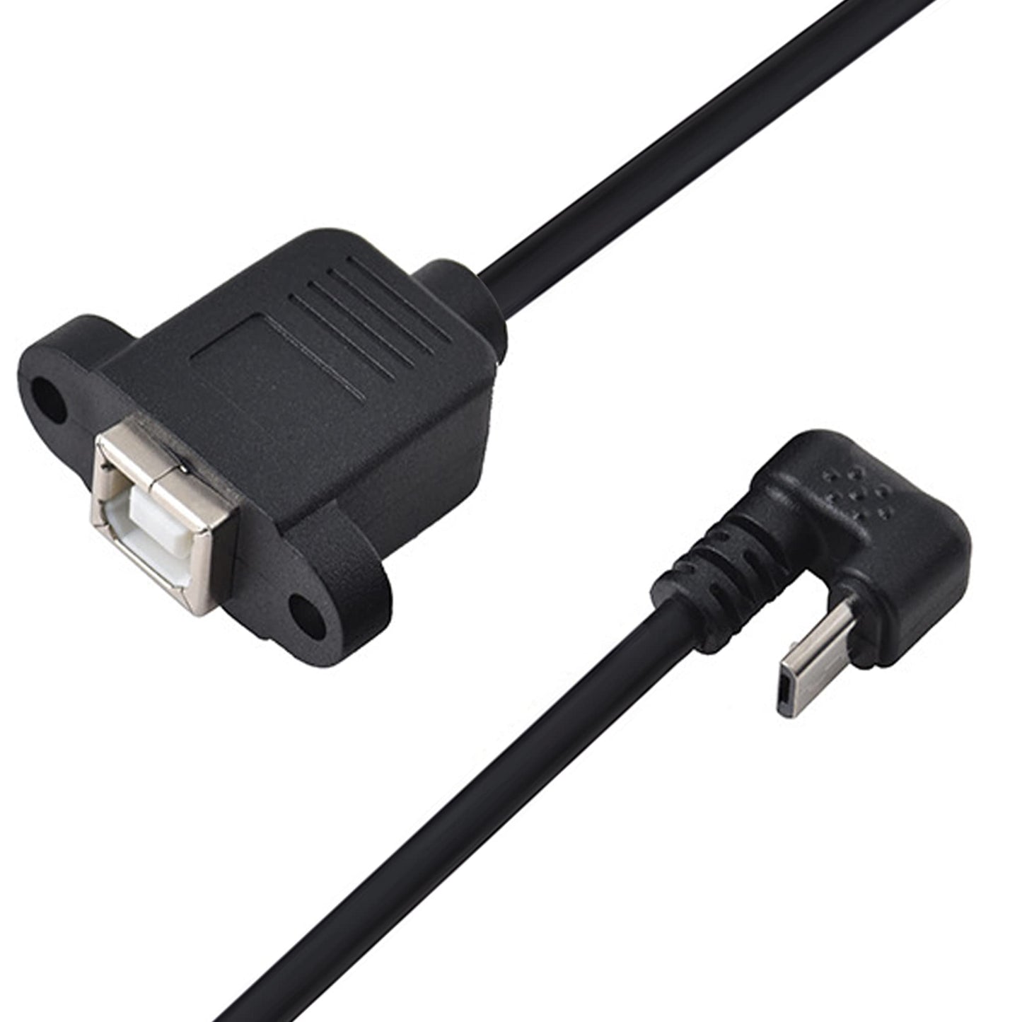 Micro USB to USB B extension cable, 30cm, black