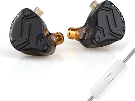 Upgraded 1DD+4BA Hybrid In-Ear Earphones with Mic