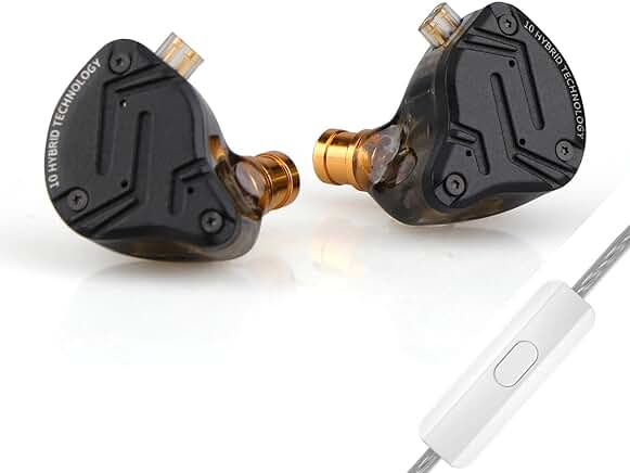 Upgraded 1DD+4BA Hybrid In-Ear Earphones with Mic